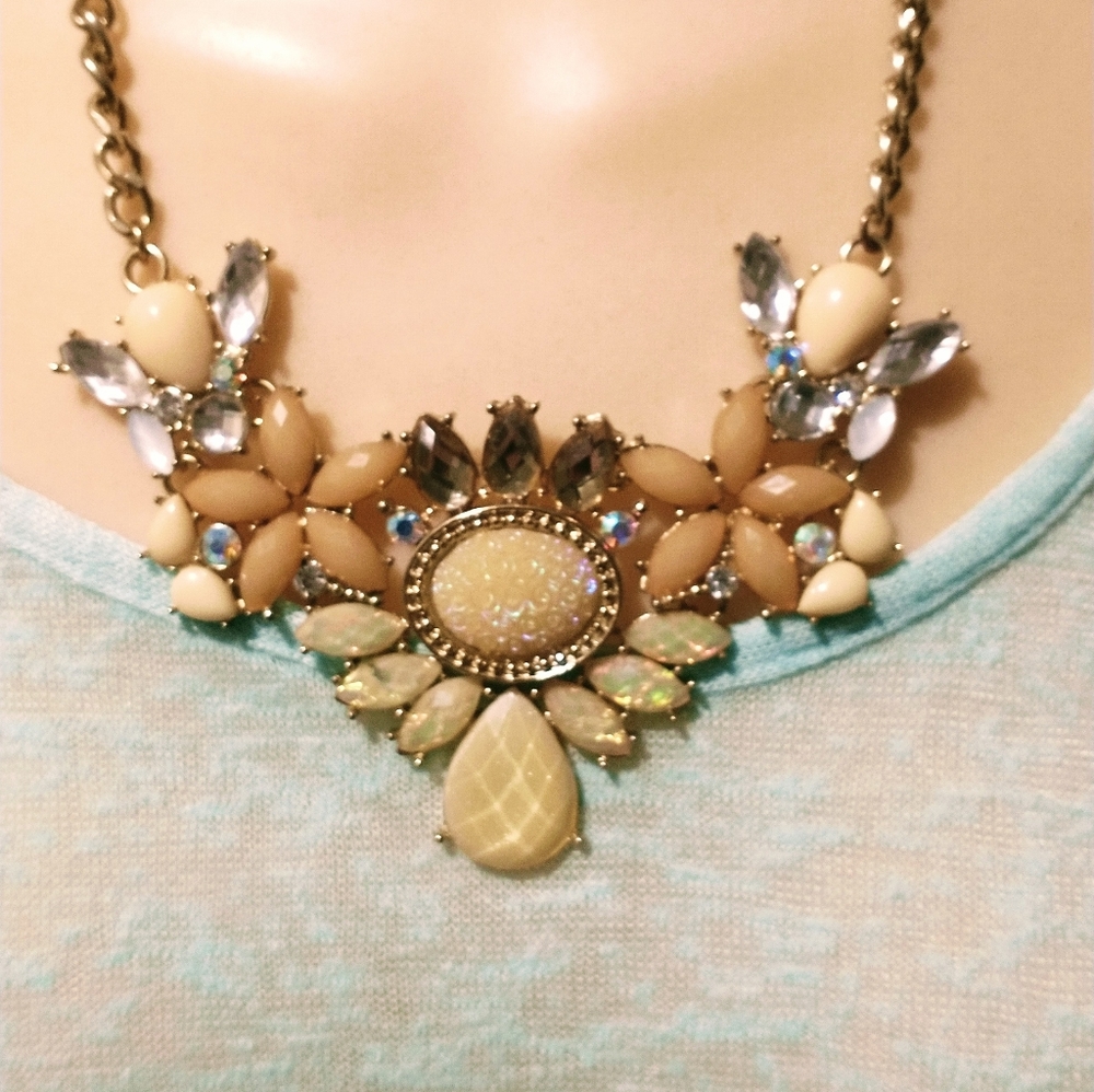 Sunshine Yellow Statement Necklace - image 1